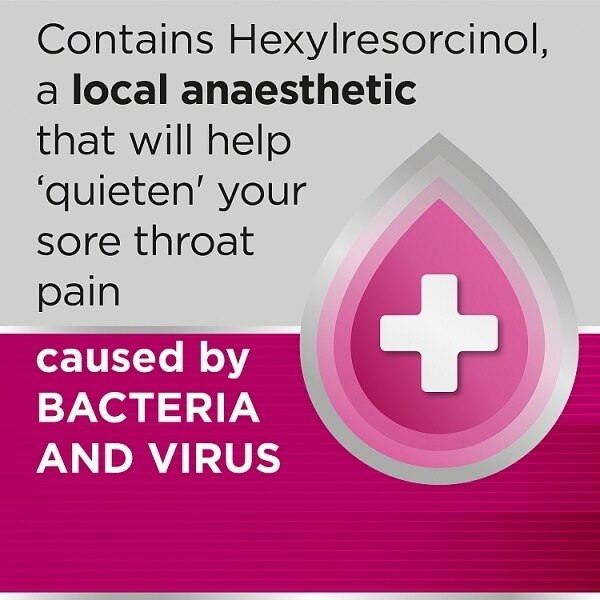 Strepsils Extra Cherry Throat & Pain Relief Lozenges 24s GOODS Superdrug