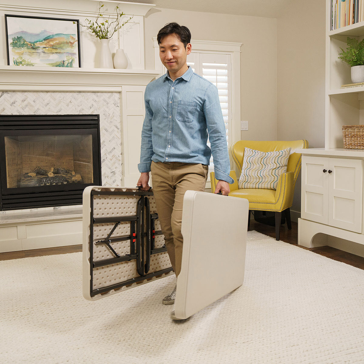 Lifetime 4ft Adjustable Height Nesting Commercial Grade Table - McGrocer