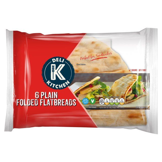 Deli Kitchen Plain Folded Flatbread Thins 6 per pack