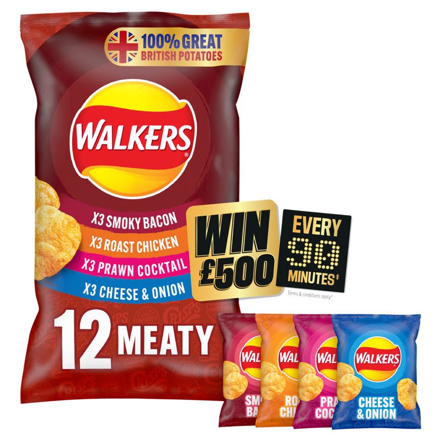Walkers Meaty Variety Multipack Crisps GOODS ASDA