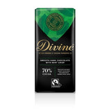 Divine 70% Dark Chocolate with Mint Crisp 90g