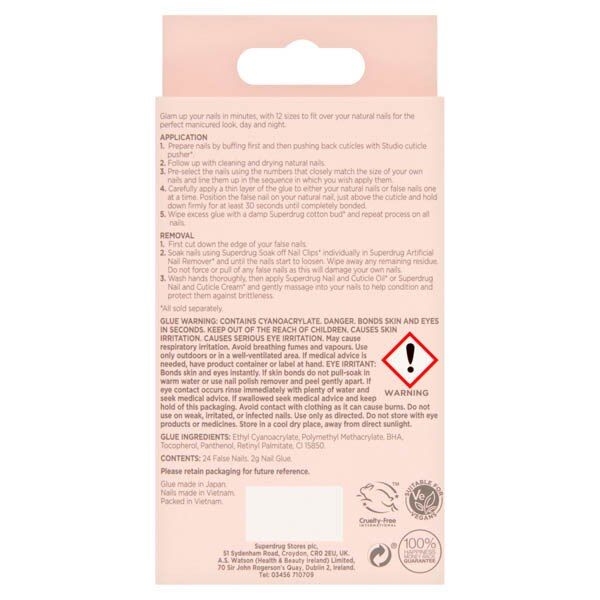 DNR Superdrug Studio False Nails Matt Autumn Tips