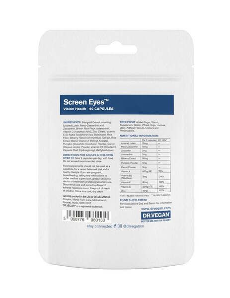 DR.VEGAN Screen Eyes™ | 30 Day Supply | 2 Capsules Per Day