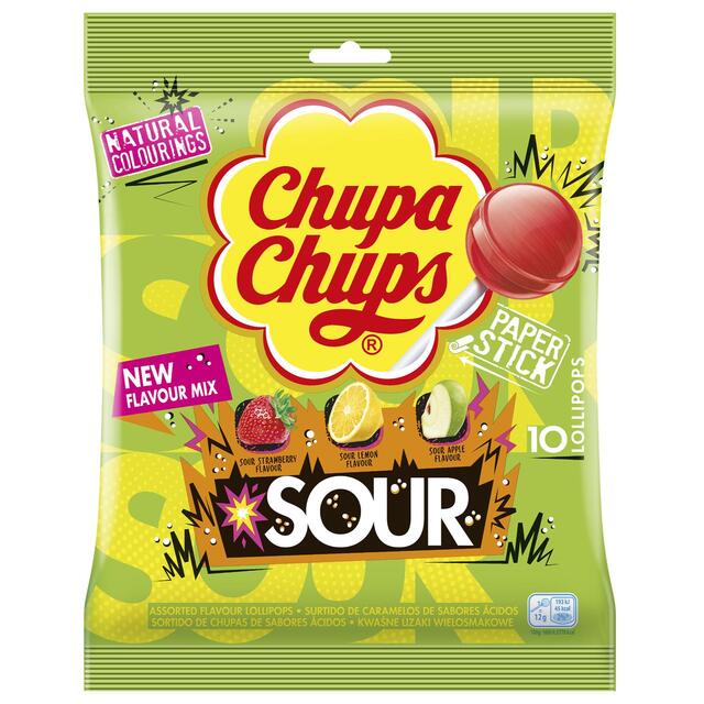 Chupa Chups Sour 10 Bag 10 per pack - McGrocer