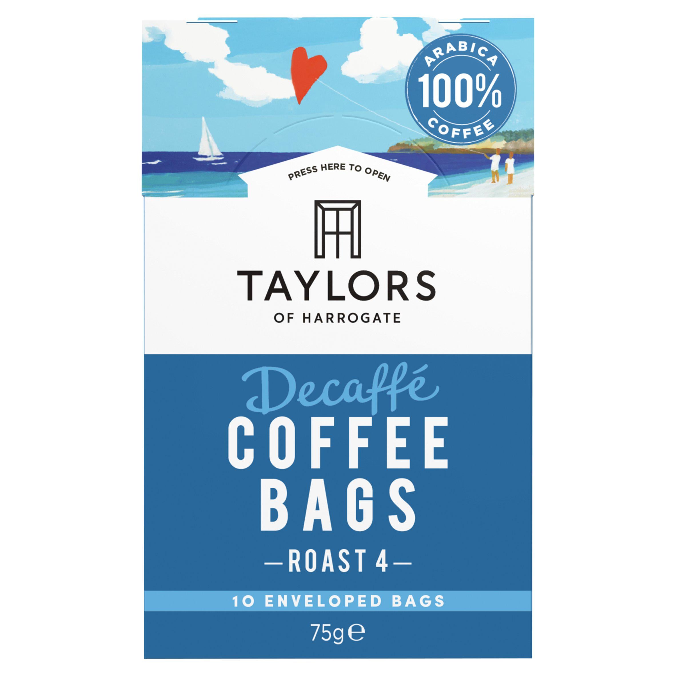 Taylors of Harrogate Decaffe Ground Coffee Bags x10 GOODS Sainsburys