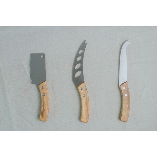 Artesa Cheese Knives with Acacia Wood Handles 3 per pack - McGrocer