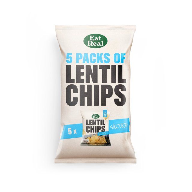 Eat Real Multipack Lentil Chips Salted x5 5 per pack