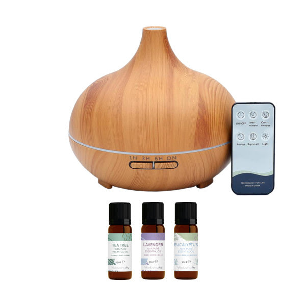 WellbeingMe Aroma Diffuser & Essential Oil Trio Bundle (LW) GOODS Superdrug