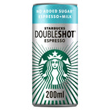 Starbucks DoubleShot Espresso No Added Sugar Iced Coffee Drink 200ml All coffee Sainsburys