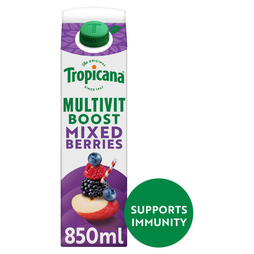 Tropicana Multivit Boost Mixed Berries 850ml GOODS ASDA