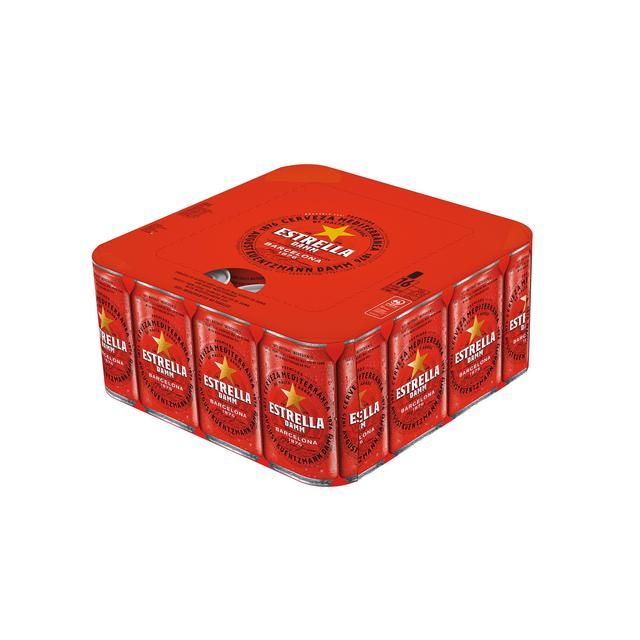 Estrella Damm Premium Lager Beer Cans 16 x 330ml