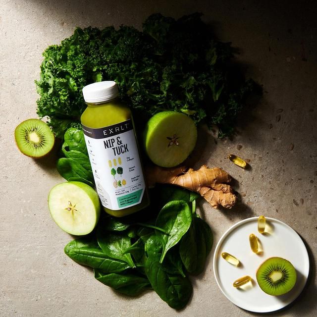 EXALT Nip & Tuck Cold-Pressed Green Juice with Collagen 330ml
