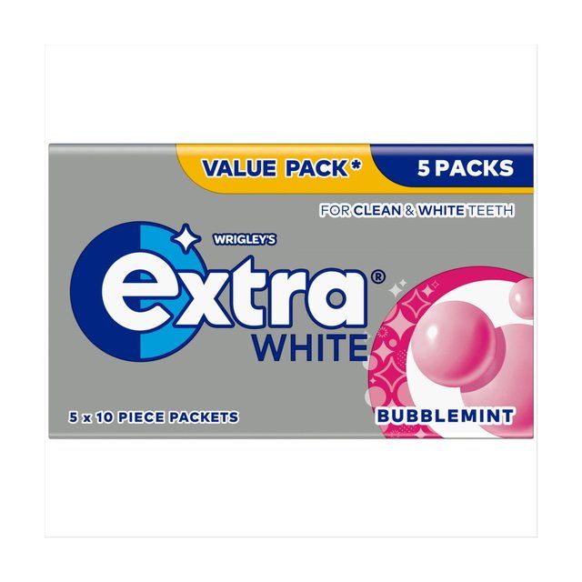 Extra White Bubblemint Sugarfree Chewing Gum Multipack 70g