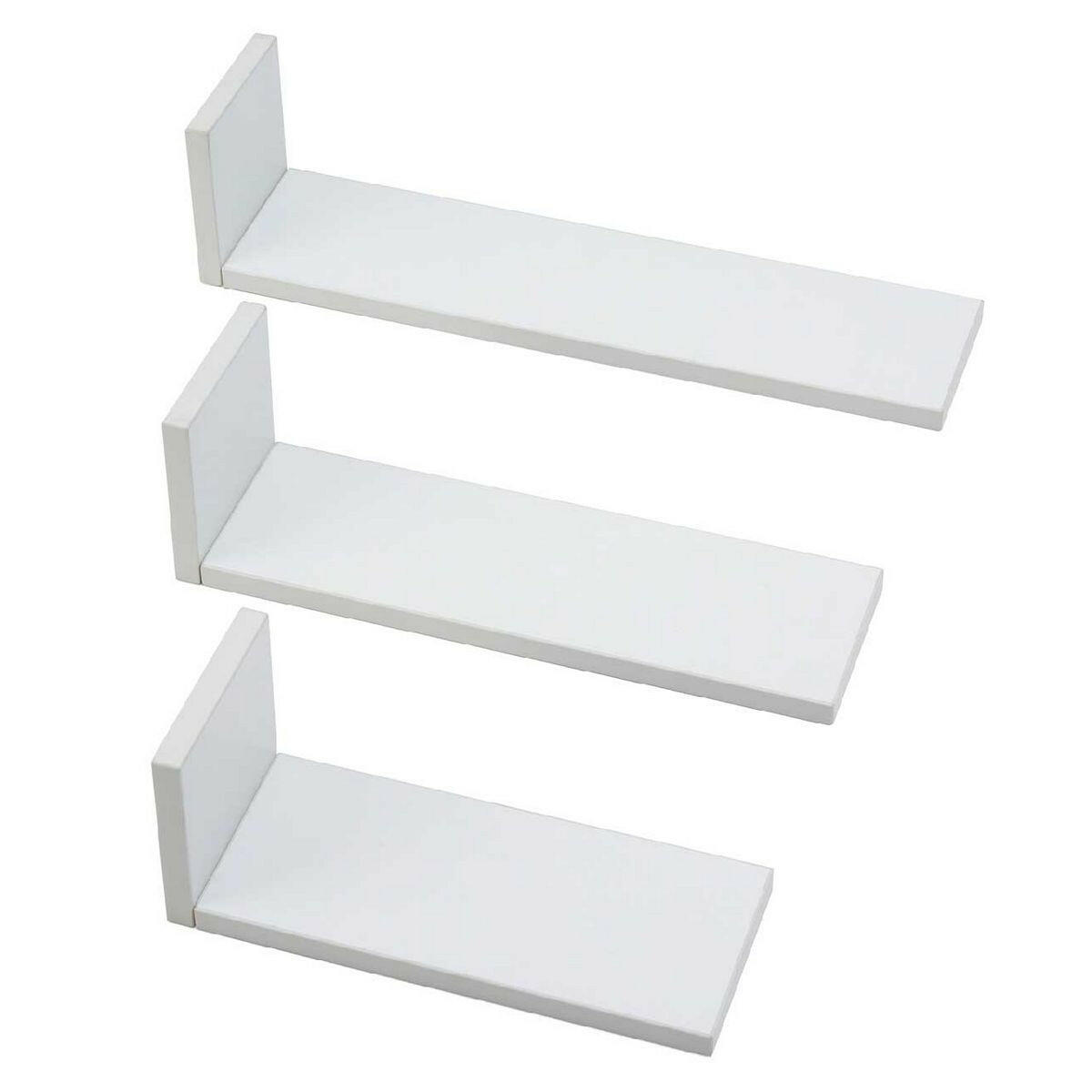 Tutti Bambini Rio Set of Three L-Shaped Wall Shelves - White GOODS Boots