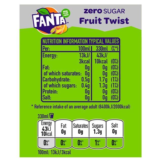 Fanta Zero Fruit Twist 8 x 330ml