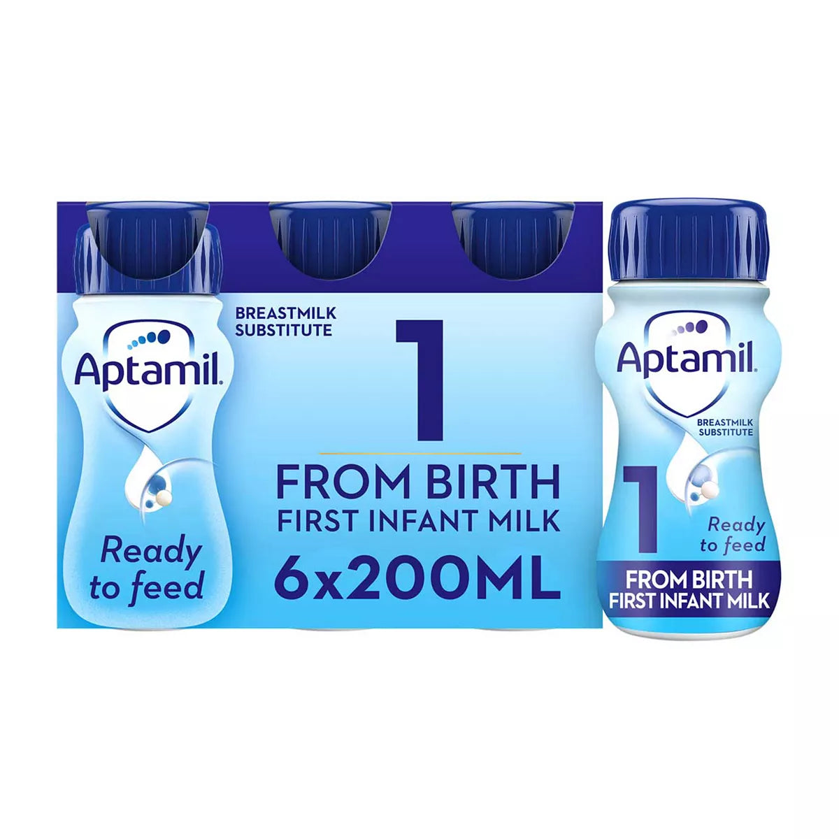 Aptamil 1 First Infant Milk Formula Multipack from Birth 6 x 200ml - McGrocer