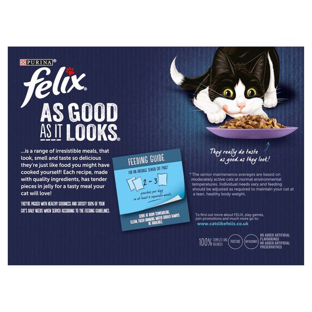 Felix As Good As it Looks Senior 7+ Mixed in Jelly Wet Cat Food 12 x 100g