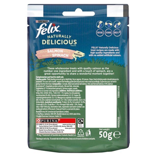 Felix Naturally Delicious Salmon Cat Treats 50g