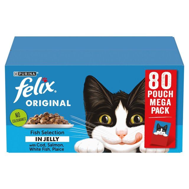 Felix Original Cat Food Fish Selection in Jelly Wet Cat Food 80 x 85g