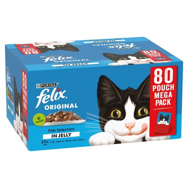 Felix Original Cat Food Fish Selection in Jelly Wet Cat Food 80 x 85g