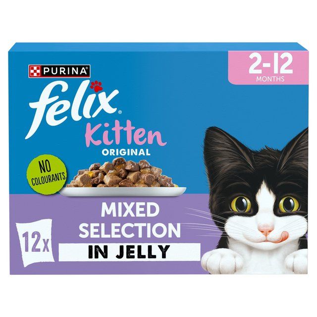 Felix Original Kitten Mixed Selection in Jelly Wet Cat Food 12 x 85g