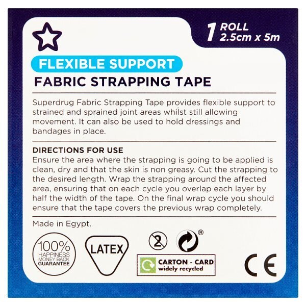 Superdrug Fabric Strapping 2.5cm x 5m GOODS Superdrug