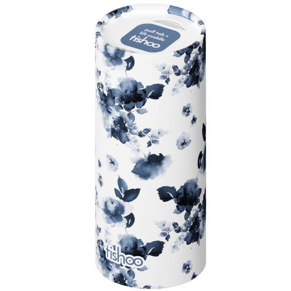 tishoo Tissues with Hyaluronic Acid, Blue/Floral 4 tubes GOODS Superdrug