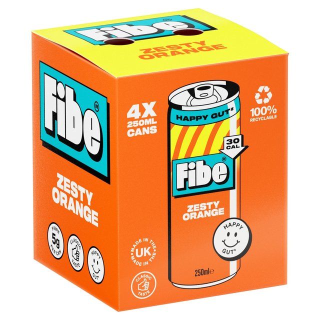 Fibe Zesty Orange 4 x 250ml