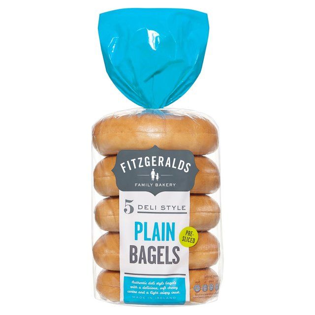 Fitzgeralds Plain Sliced Bagels 5 per pack