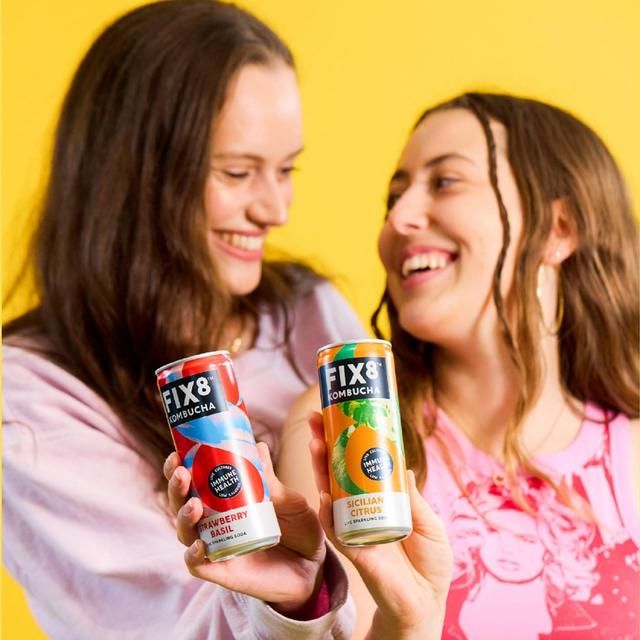 Fix8 Strawberry Basil Kombucha Multipack 4 x 250ml