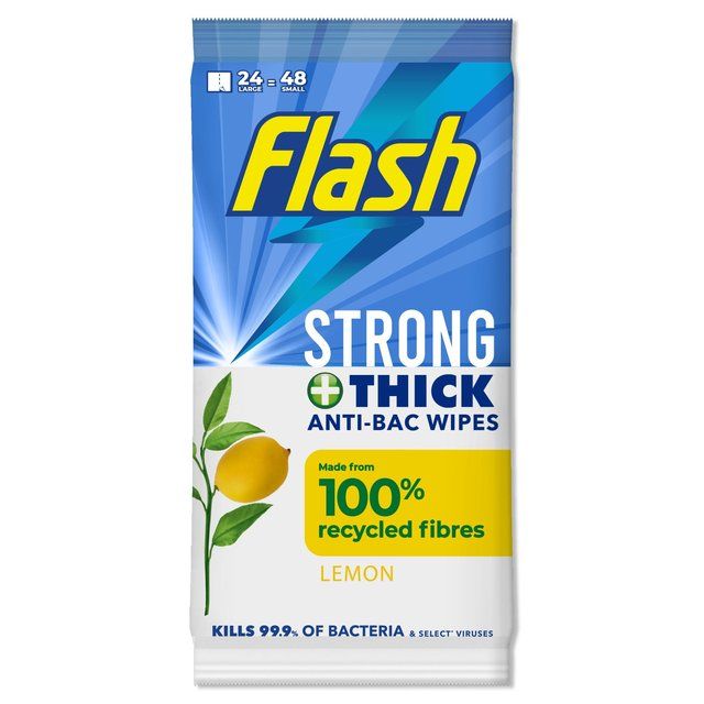 Flash Antibacterial Cleaning Wipes 48 per pack