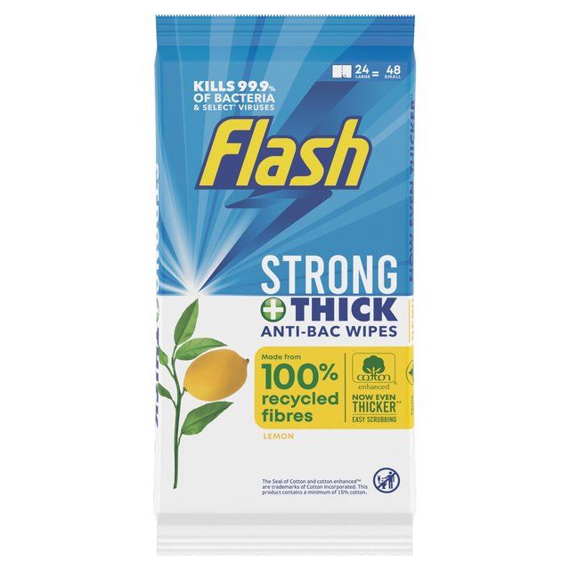 Flash Antibacterial Cleaning Wipes 48 per pack