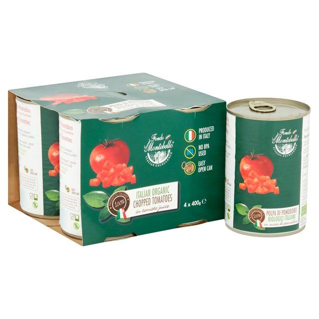 Fondo Montebello Organic Italian Chopped Tomatoes 4 x 400g