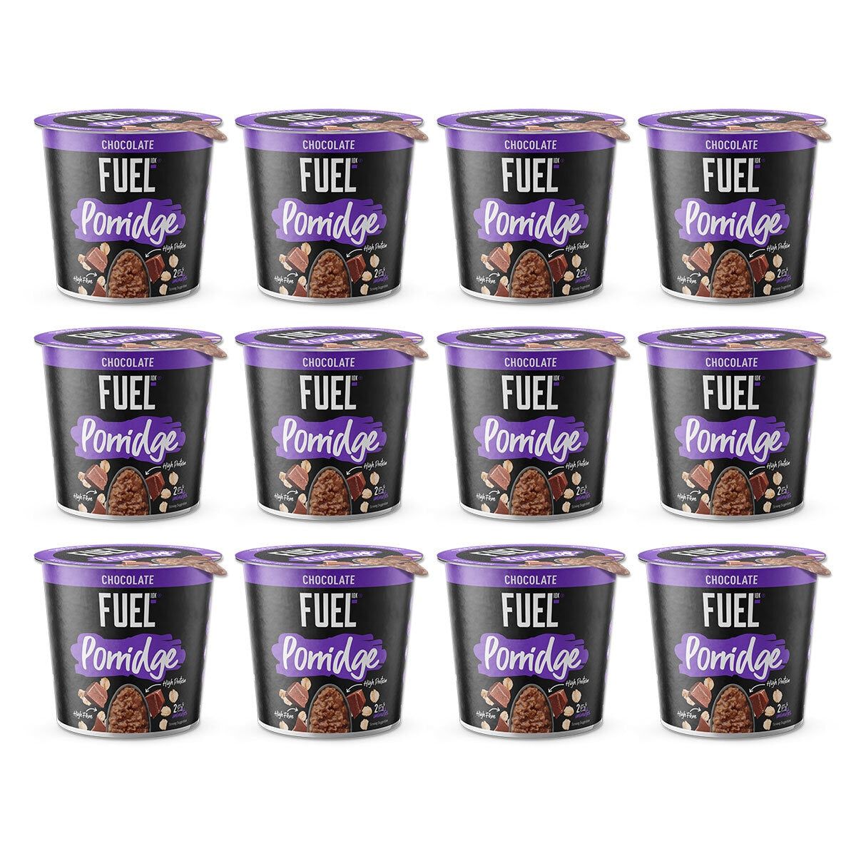 Fuel 10k Chocolate Porridge Pots, 12 x 70g