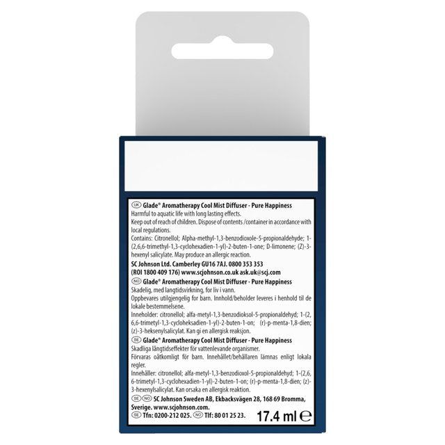 Glade Aromatherapy Mist Diffuser Refill Pure Happiness 17ml