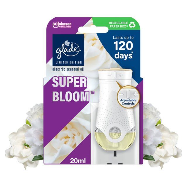 Glade Plug In Holder & Refill Electric Scented Oil Superbloom 20ml