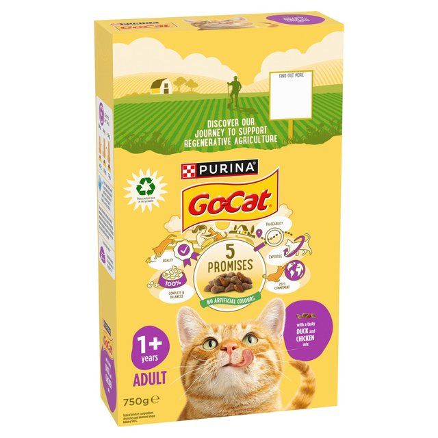 Go-Cat Chicken and Duck Dry Cat Food 750g