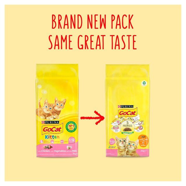 Go-Cat Kitten Chicken Turkey and Milk Dry Cat Food 750g