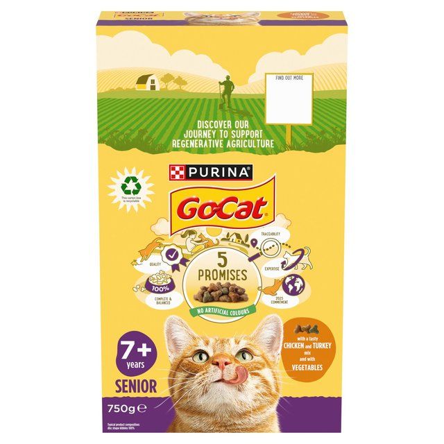 Go-Cat Senior Chicken and Turkey Dry Cat Food 750g
