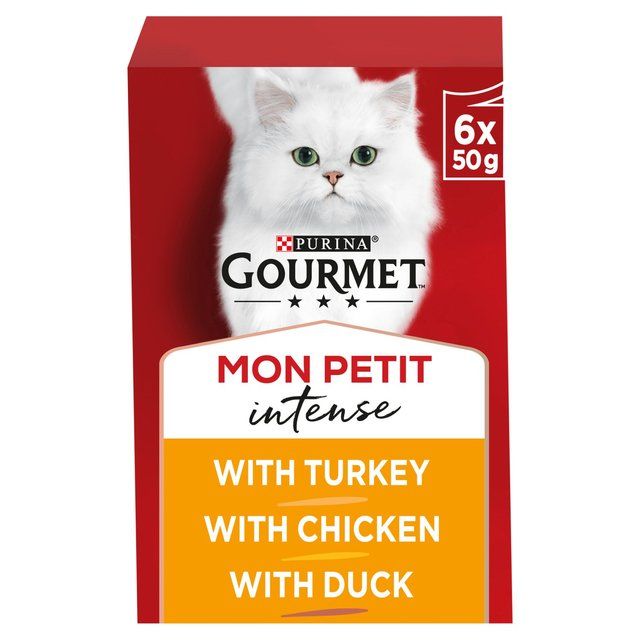 Gourmet Mon Petit Poultry Variety Turkey Chicken Duck Wet Cat Food 6 x 50g