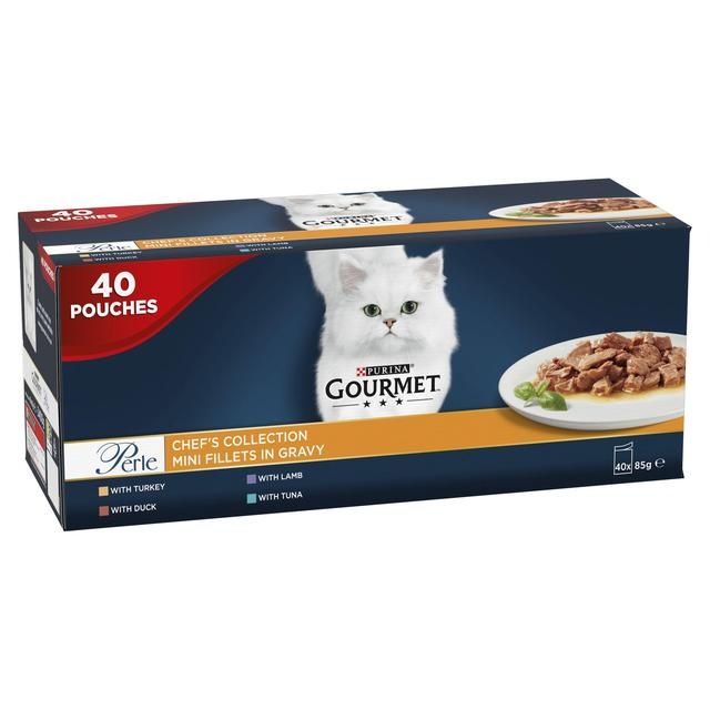 Gourmet Perle Chef's Collection in Gravy Wet Cat Food 40 x 85g