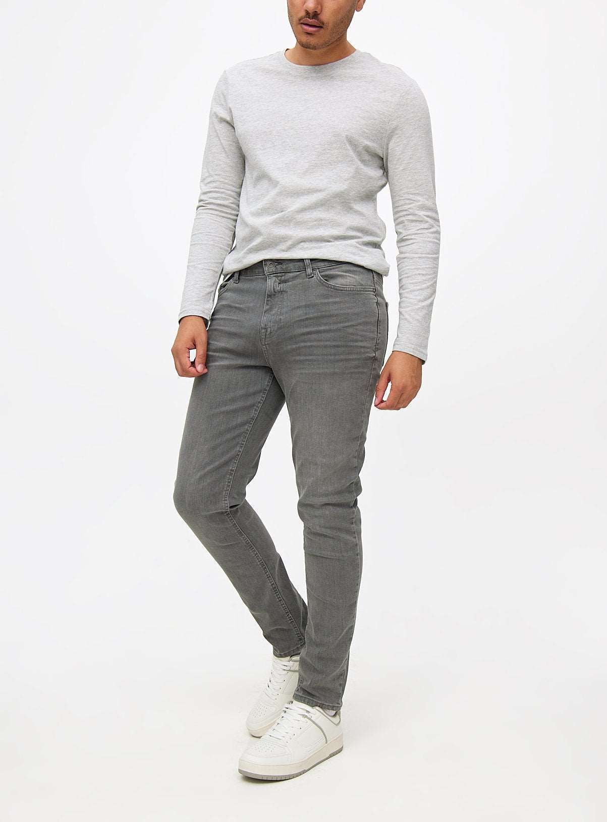 Grey Skinny Fit Denim Jeans 42R