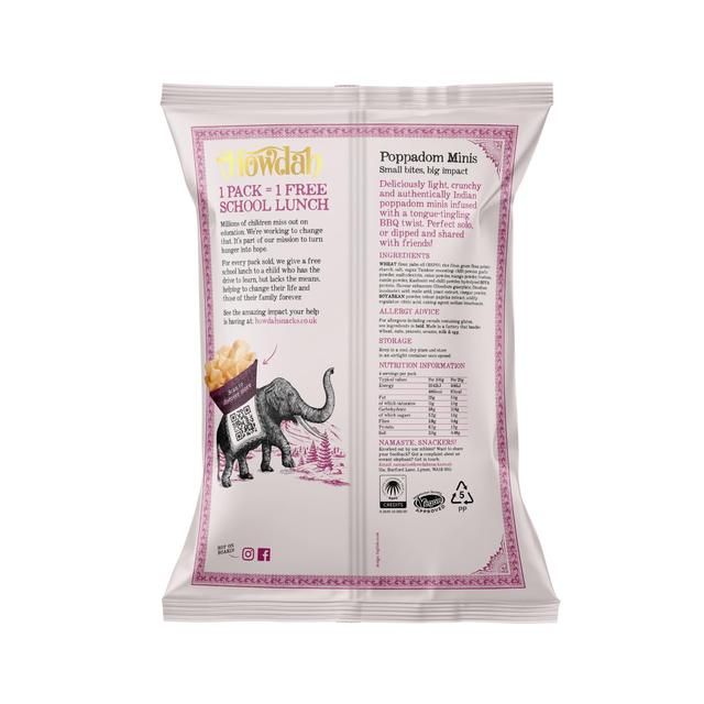Howdah Poppadoms Tandoor BBQ 82.5g