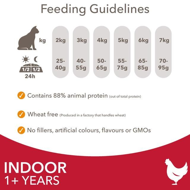 IAMS 1+ Years Indoor Dry Cat Food Chicken 3kg