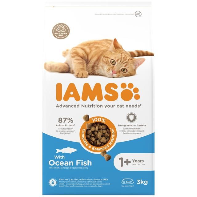 IAMS Adult Dry Cat Food Ocean Fish 3kg
