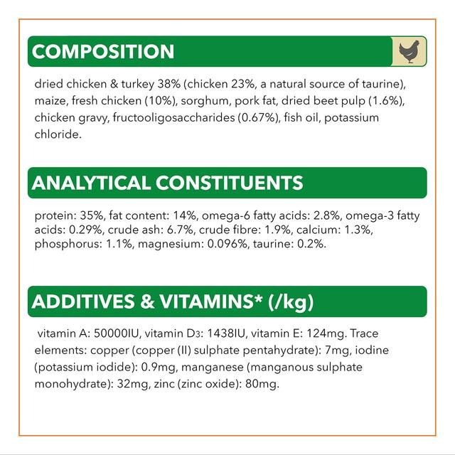 IAMS for Vitality Adult Cat Food With Fresh Chicken 2kg