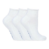 IOMI 3 Pairs Cotton Rich Cushioned Diabetic Socks 4-8 UK White / 3EA