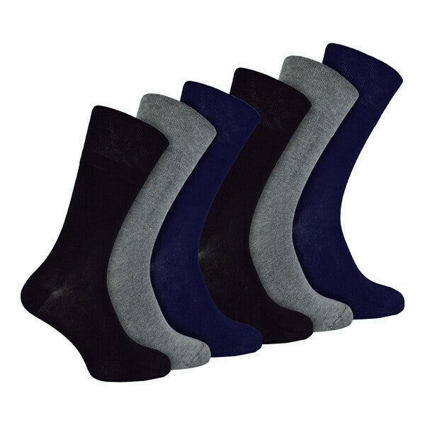IOMI 6 Pairs Mens Seamless Diabetic Bamboo Socks 6-11 UK
