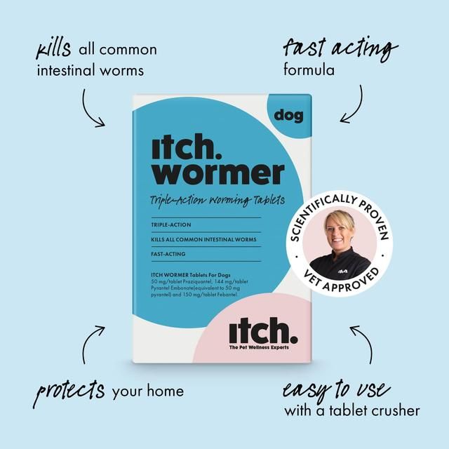 Itch Wormer Tablets For Dogs (3-20kg) 2 per pack