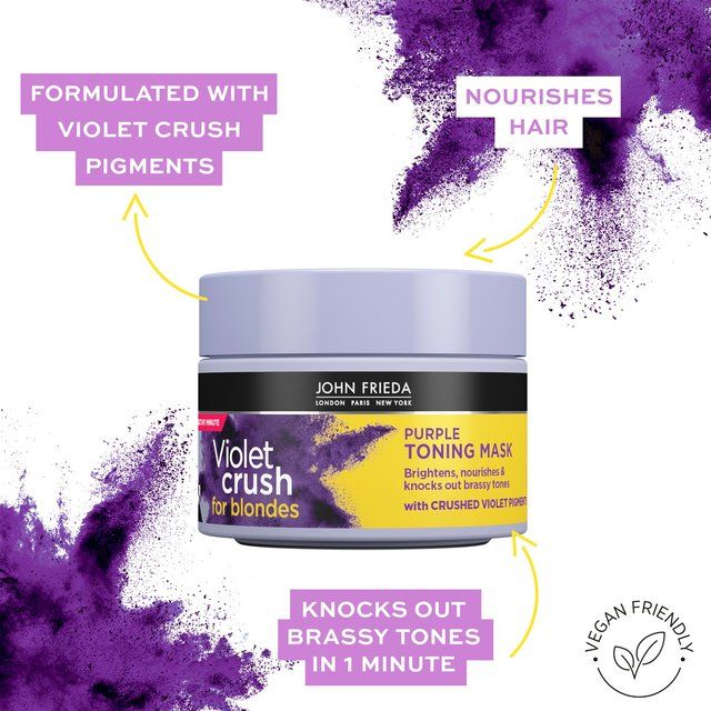 John Frieda Blonde Violet Crush Purple Toning Hair Mask 250ml